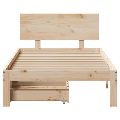 Bedframe met lades 100x200 cm massief grenenhout