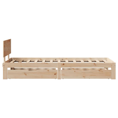 Bedframe met lades 100x200 cm massief grenenhout