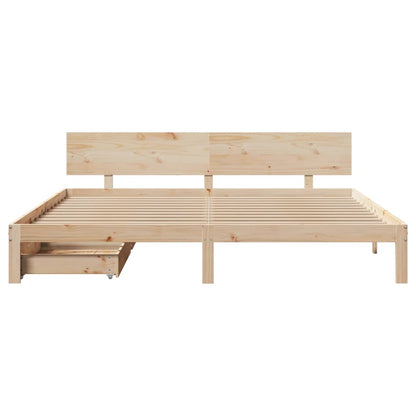 Bedframe met lades massief grenenhout 180x200 cm