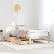 Bedframe 100x200 cm massief grenenhout met lades