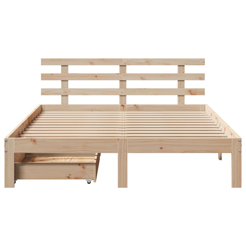Bedframe met lades massief grenenhout 160x200 cm