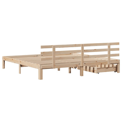Bedframe met lades massief grenenhout 180x200 cm