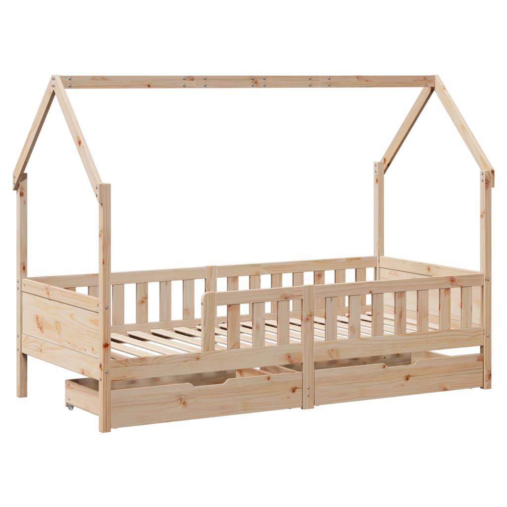 Kinderbedframe 90x200 cm massief grenenhout