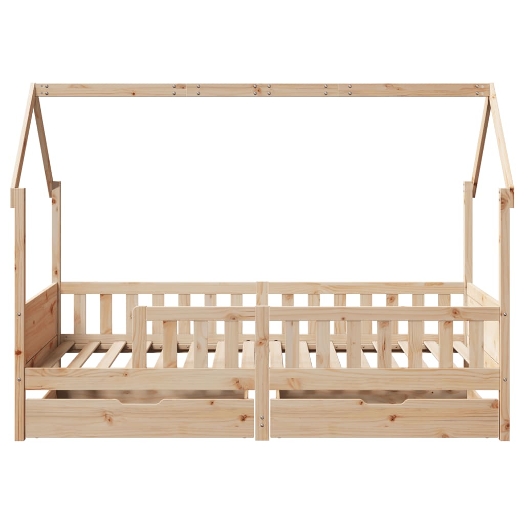 Kinderbedframe 90x200 cm massief grenenhout