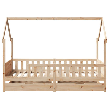 Kinderbedframe 90x200 cm massief grenenhout