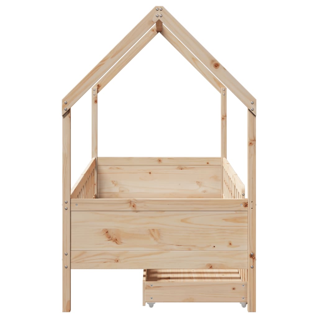 Kinderbedframe 90x200 cm massief grenenhout