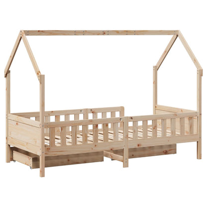 Kinderbedframe 90x200 cm massief grenenhout