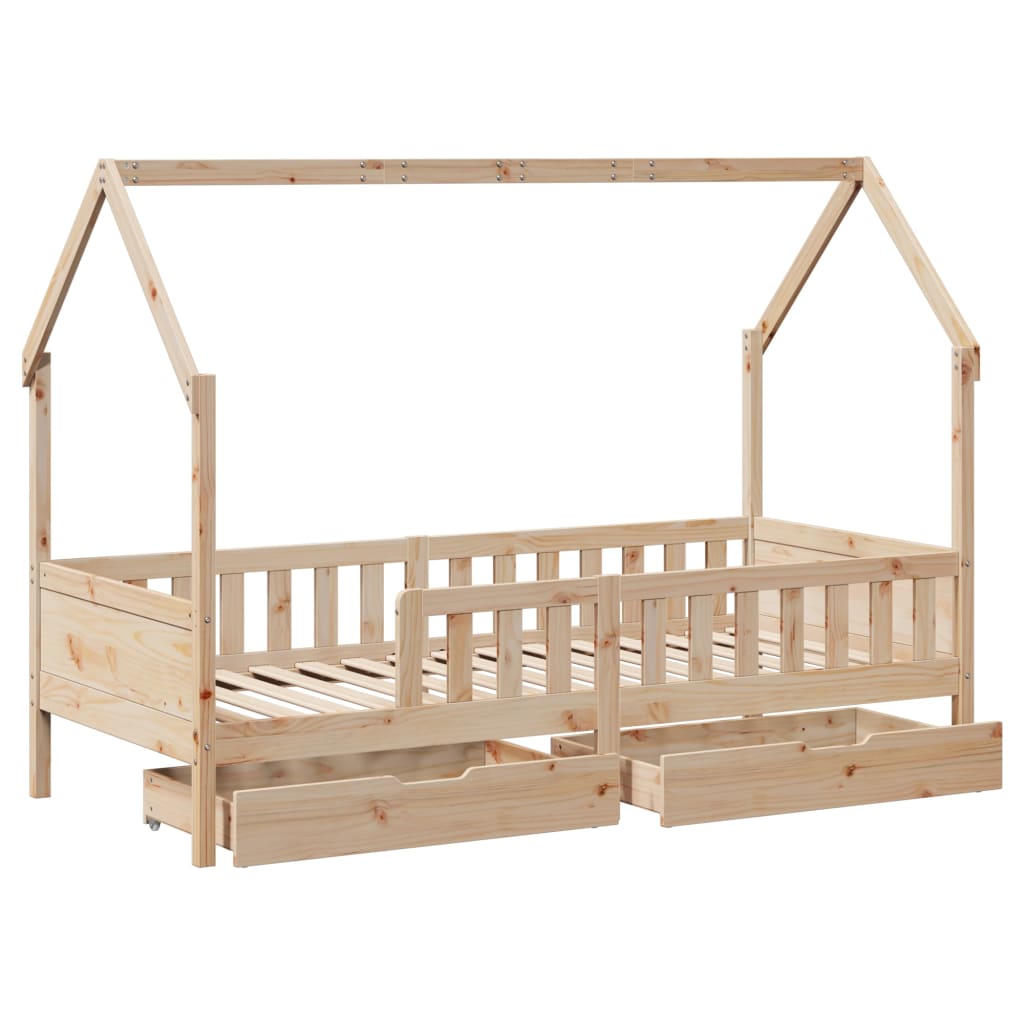 Kinderbedframe 90x200 cm massief grenenhout