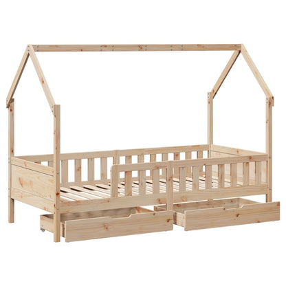 Kinderbedframe 90x200 cm massief grenenhout
