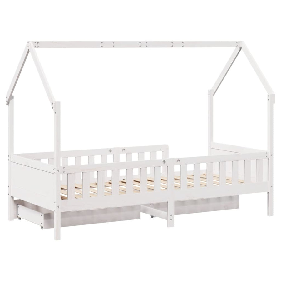 Kinderbedframe 90x200 cm massief grenenhout