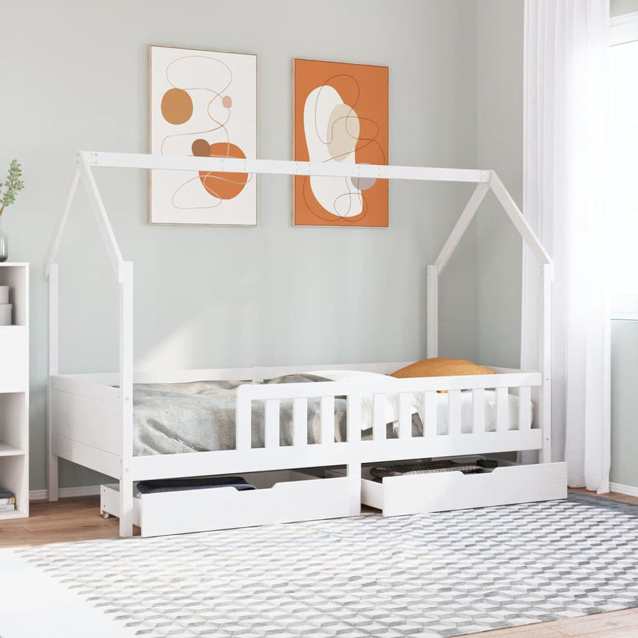 Kinderbedframe 90x200 cm massief grenenhout