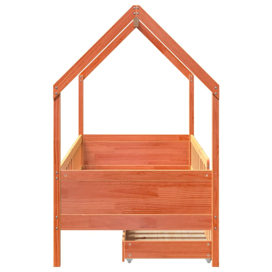 Kinderbedframe 90x200 cm massief grenenhout