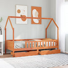 Children's bed frame with drawers 90x190 cm solid pine wood
