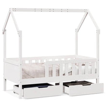 Kinderbedframe Met Lades Massief Grenenhout 80 x 160 cm Wit