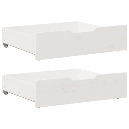 Kinderbedframe Met Lades Massief Grenenhout 80 x 160 cm Wit