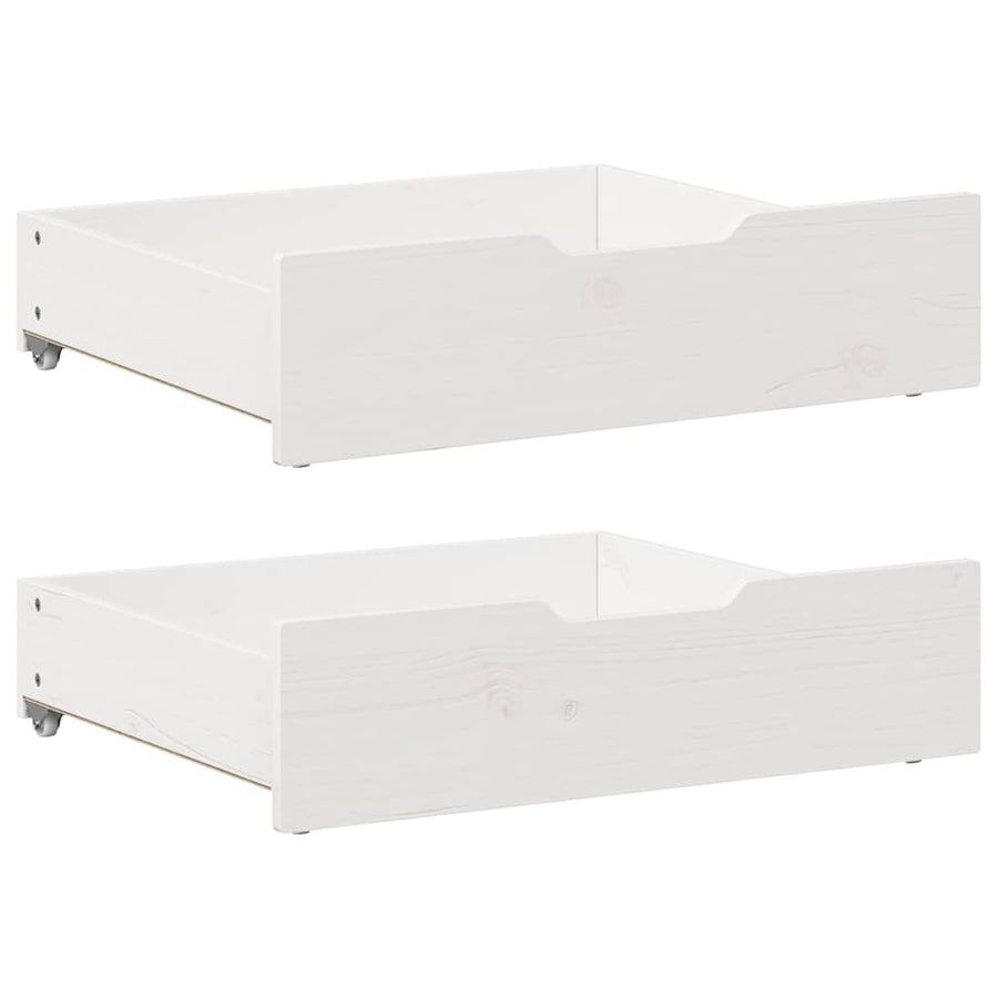Kinderbedframe Met Lades Massief Grenenhout 80 x 160 cm Wit