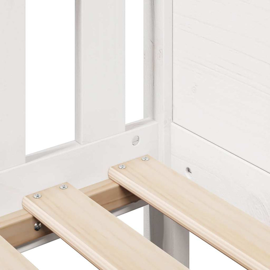 Kinderbedframe Met Lades Massief Grenenhout 80 x 160 cm Wit