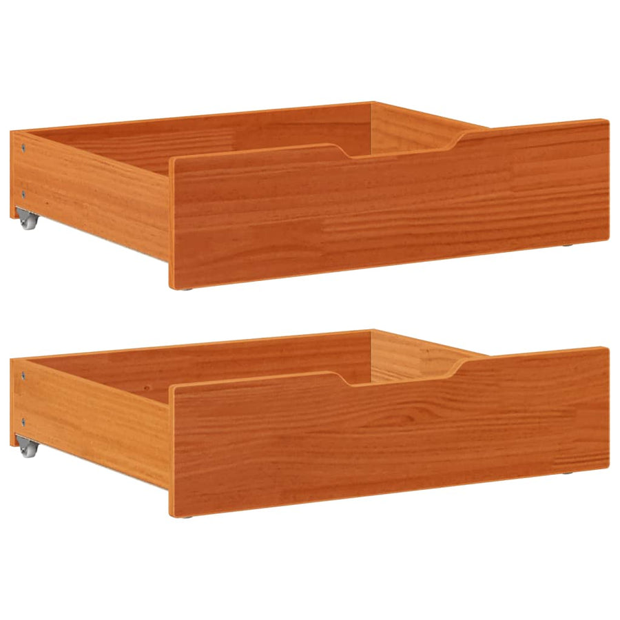 Kinderbedframe met lades 80x160 cm massief grenenhout