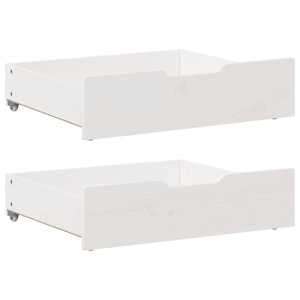 Kinderbedframe met lades 70x140 cm massief grenenhout