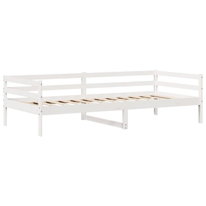 Slaapbank met lades 90x200 cm massief grenenhout wit