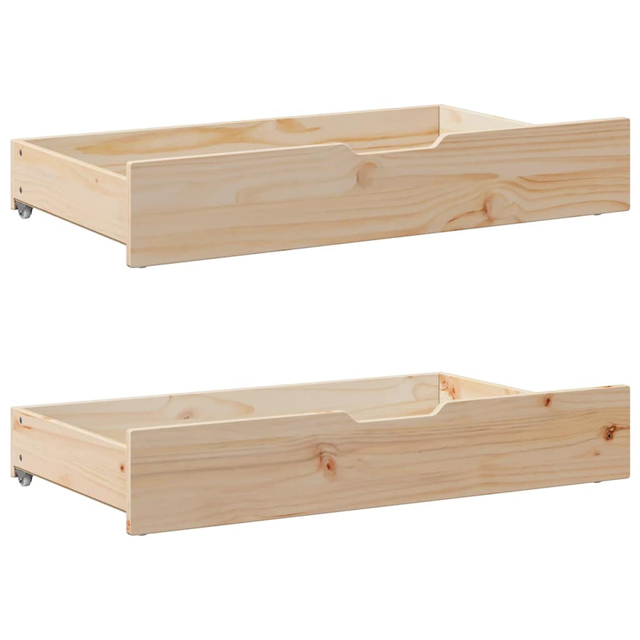 Slaapbank met lades 90x190 cm massief grenenhout