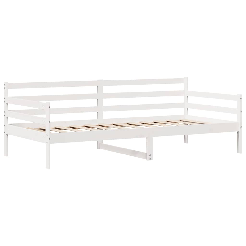 Slaapbank met lades 90x190 cm massief grenenhout wit