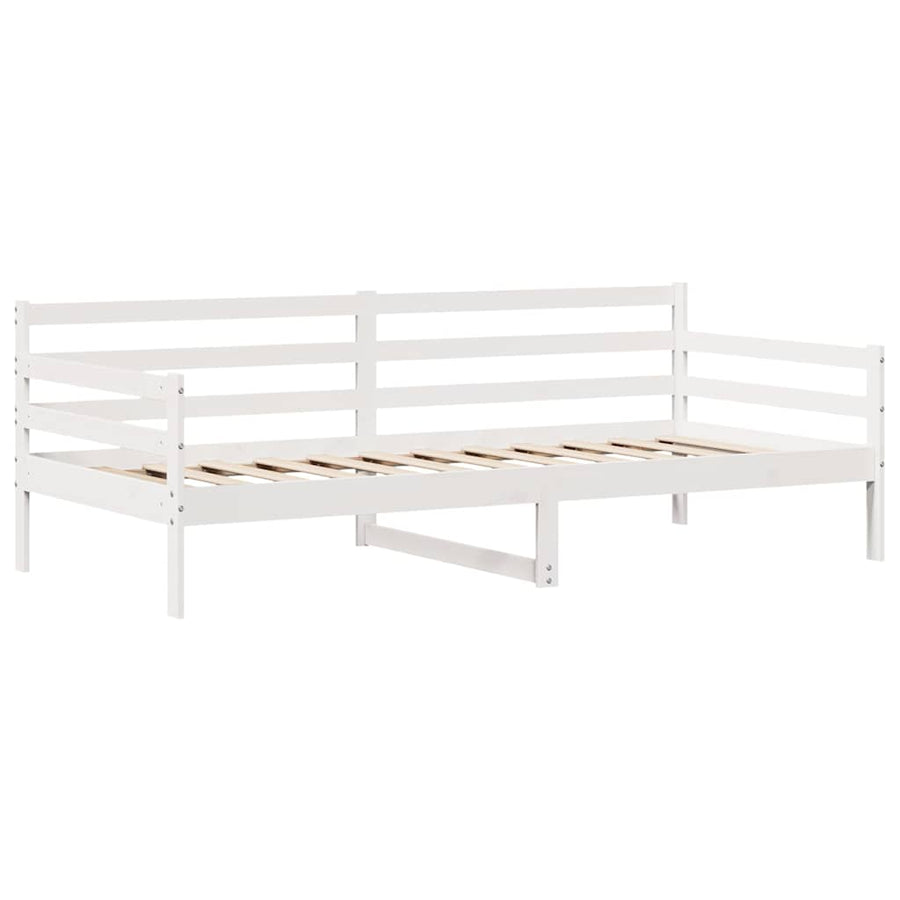 Slaapbank met lades 90x190 cm massief grenenhout wit