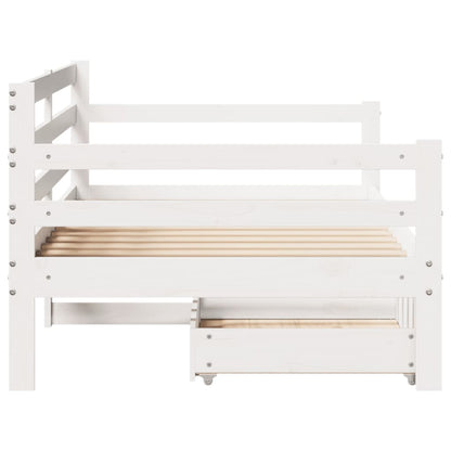Slaapbank met lades 90x200 cm massief grenenhout