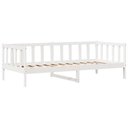 Slaapbank met lades 90x200 cm massief grenenhout wit