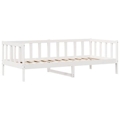 Slaapbank met lades 90x190 cm massief grenenhout wit