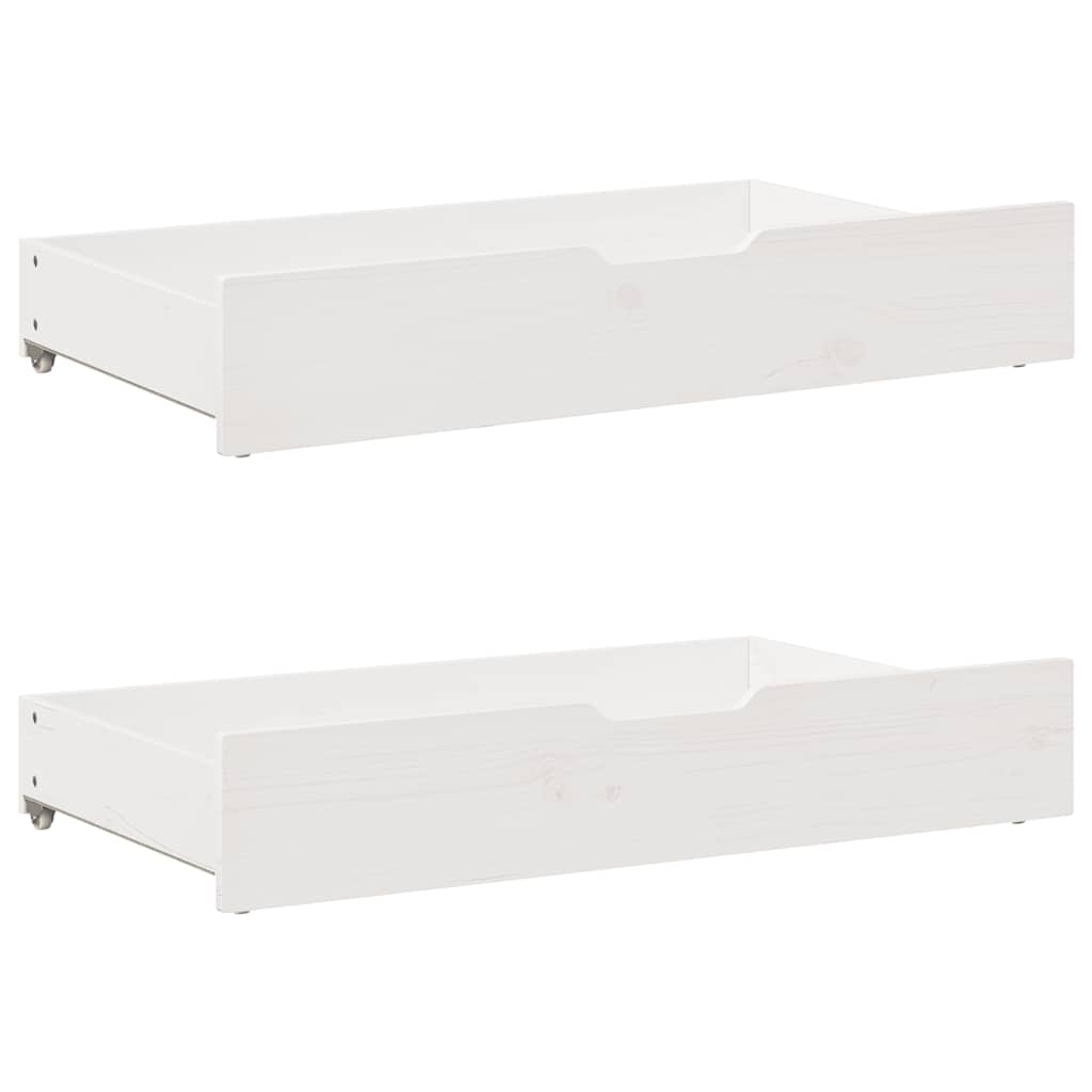 Slaapbank Met Lades Massief Grenenhout 80 x 200 cm Wit