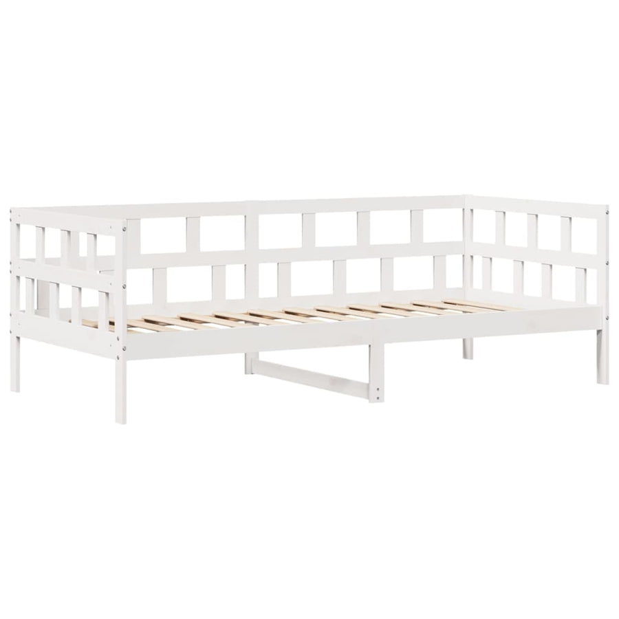 Slaapbank met lades 90x200 cm massief grenenhout wit