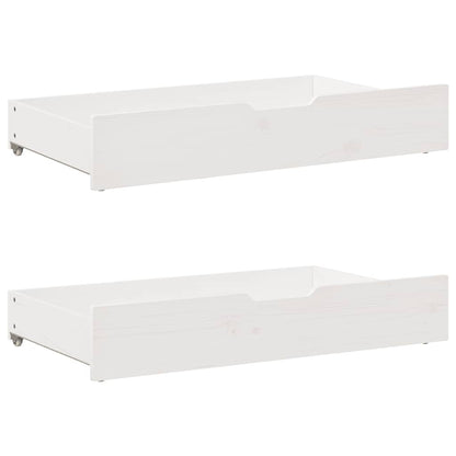 Slaapbank Met Lades Massief Grenenhout 80 x 200 cm Wit