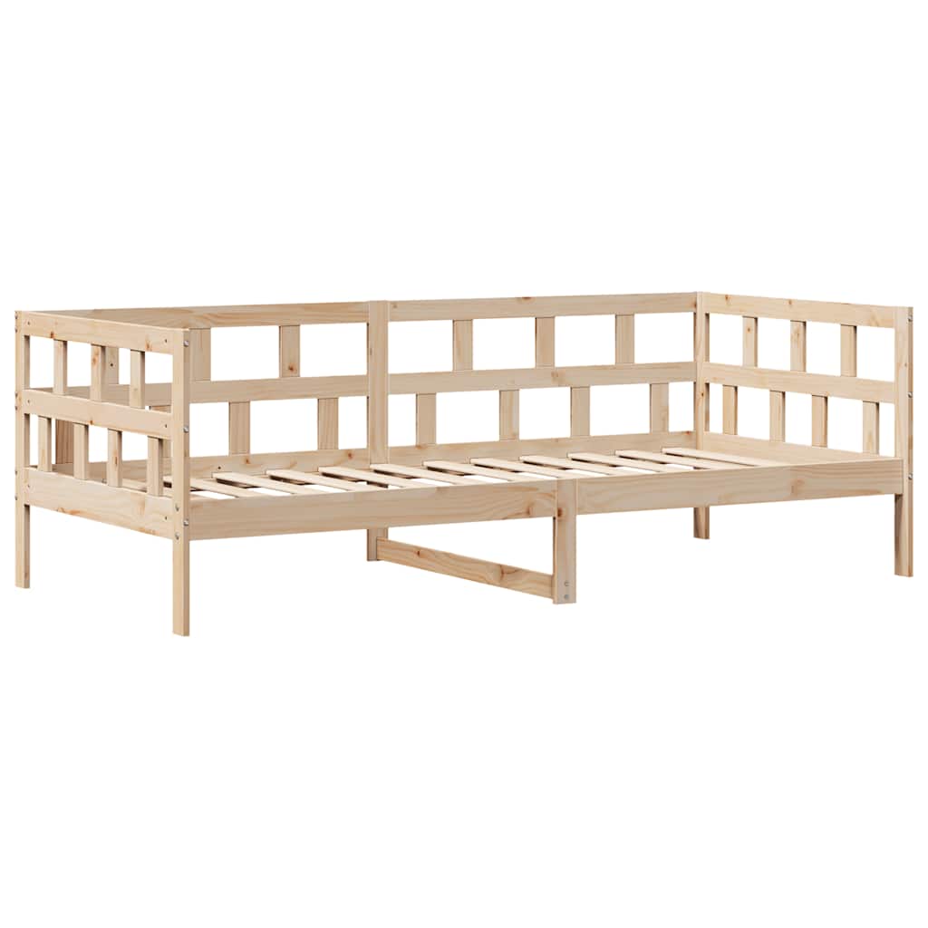 Slaapbank Met Lades Massief Grenenhout 90 x 190 cm Naturel