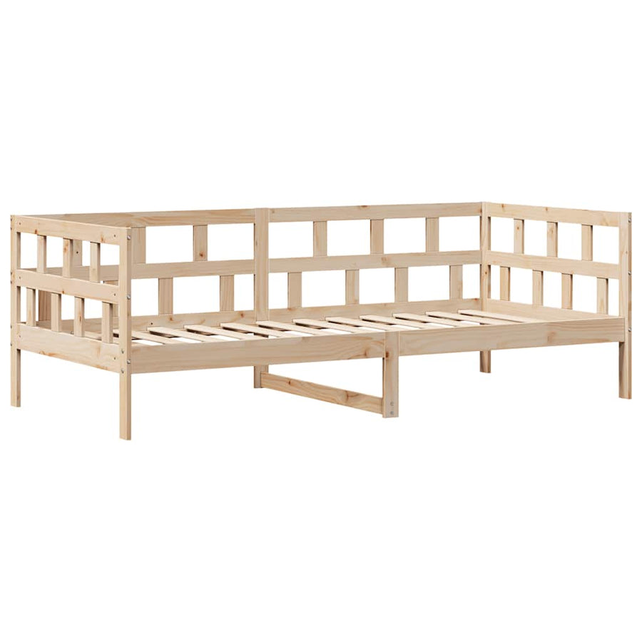 Slaapbank Met Lades Massief Grenenhout 90 x 190 cm Naturel