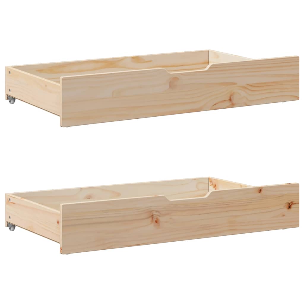 Slaapbank met lades 80x200 cm massief grenenhout