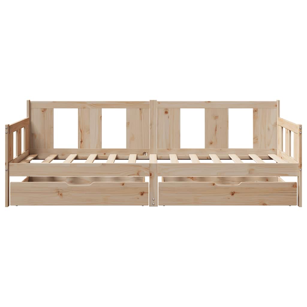 Slaapbank Met Lades Massief Grenenhout 90 x 190 cm