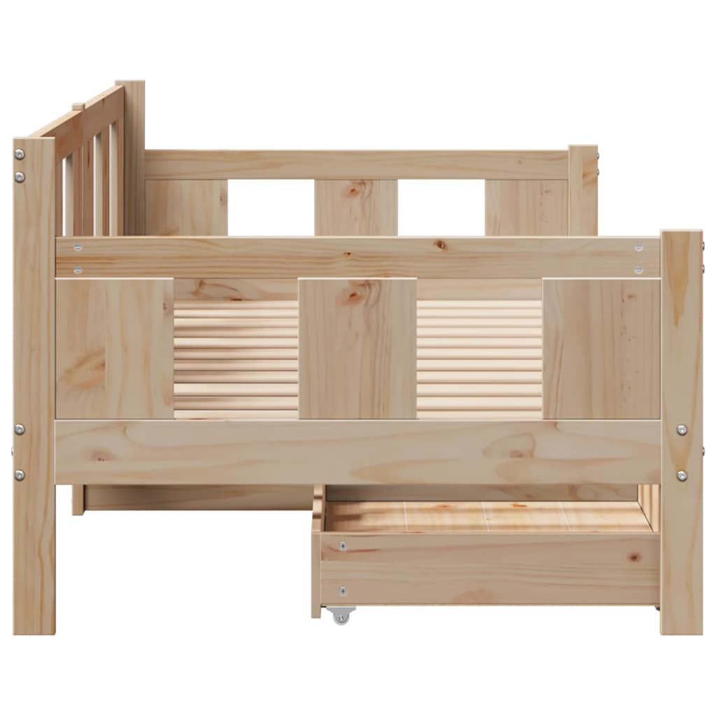 Slaapbank Met Lades Massief Grenenhout 90 x 190 cm