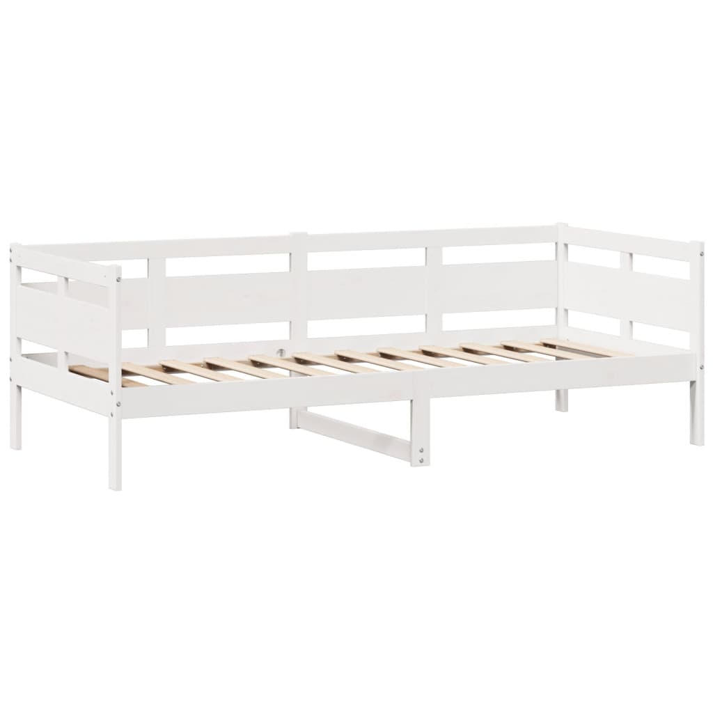 Slaapbank met lades 80x200 cm massief grenenhout wit