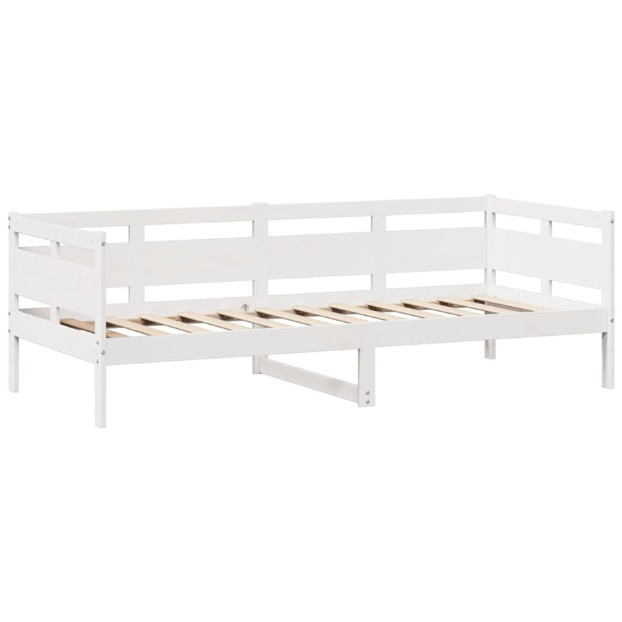 Slaapbank met lades 80x200 cm massief grenenhout wit