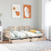 Day bed with drawers 90x200 cm solid pine