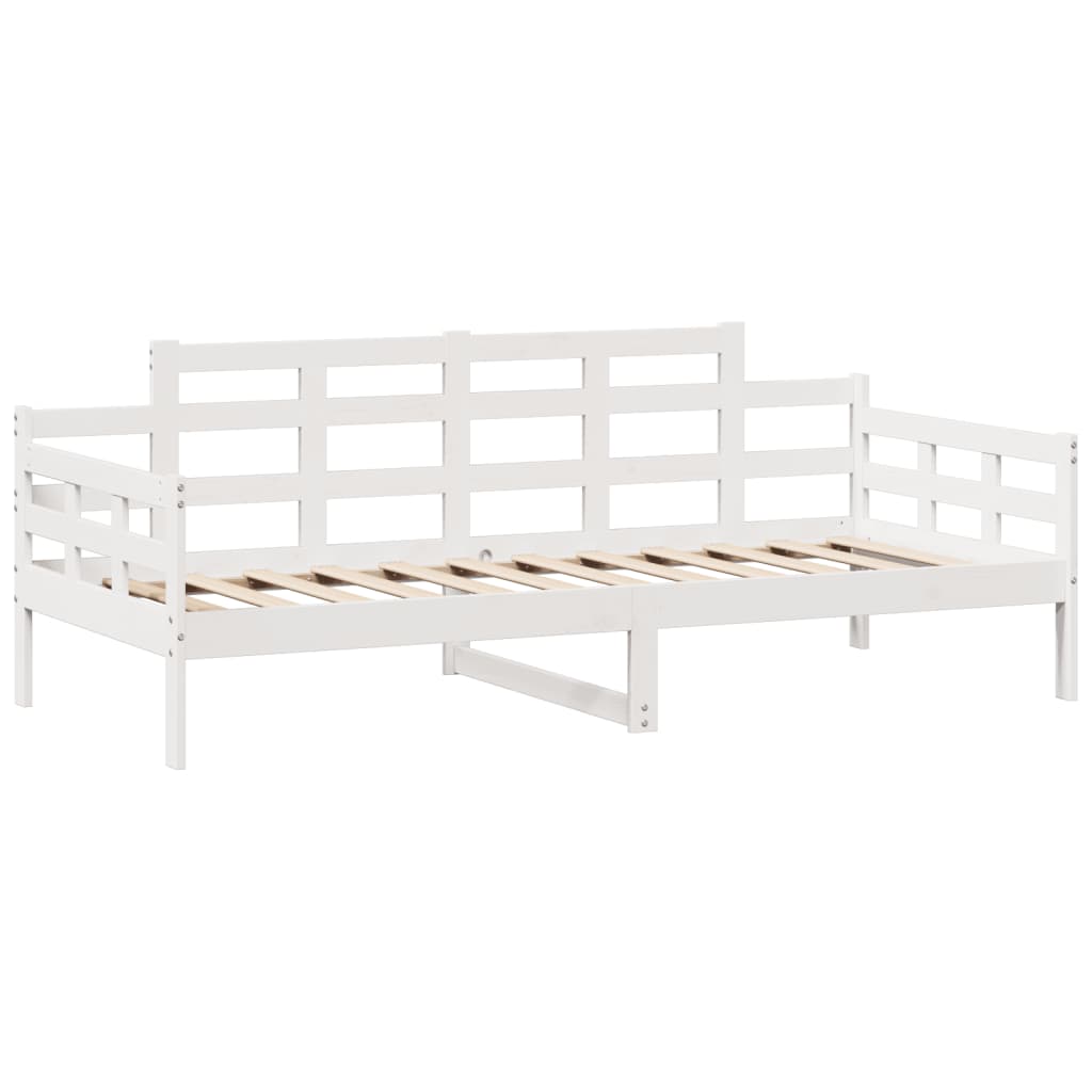 Slaapbank met lades 80x200 cm massief grenenhout wit