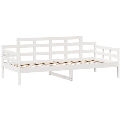Slaapbank met lades 80x200 cm massief grenenhout wit