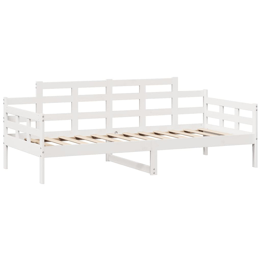 Slaapbank met lades 80x200 cm massief grenenhout wit
