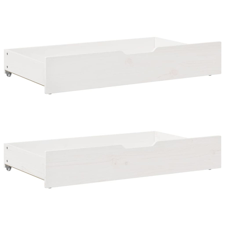 Slaapbank met lades 80x200 cm massief grenenhout wit
