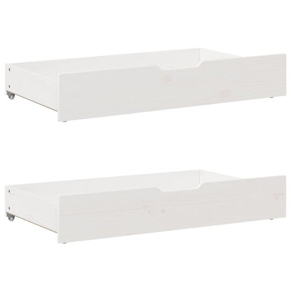 Slaapbank met lades 80x200 cm massief grenenhout wit