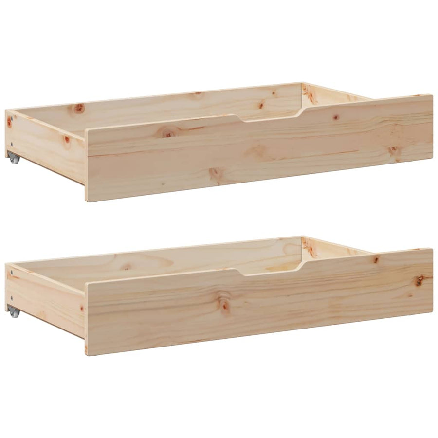 Slaapbank met lades 90x190 cm massief grenenhout