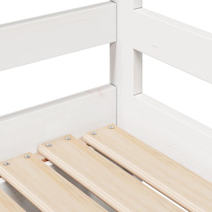Slaapbank Met Lades 90X200 Cm Massief Grenenhout Wit