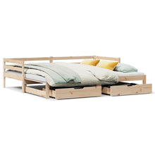 Slaapbank Met Onderschuifbed En Lades Zonder Matras 90X190 Cm