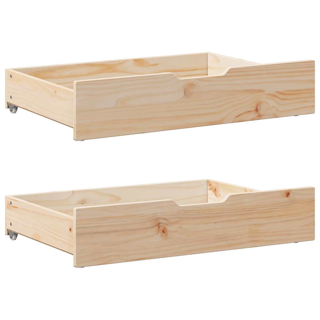 Slaapbank met onderschuifbed en lades zonder matras 80x200 cm